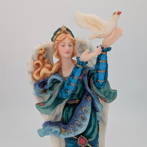 Lenox Angel Figurine Millennium Pencil Angel World Peace Globe Spiritual Dove - Picture 11 of 11
